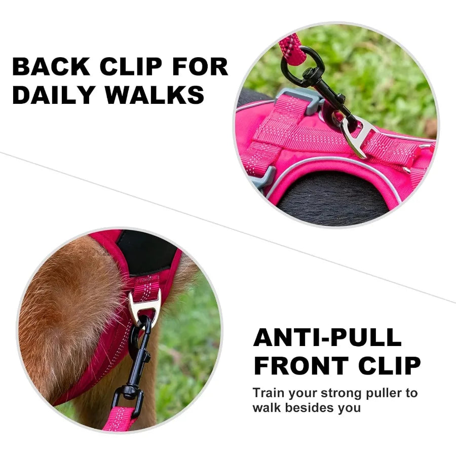 High-concerned No Pull Dog Harness Soft Padded Reflective Vest