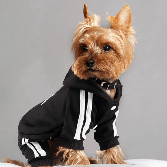 Hoopreety Adidog Style Dog Jumpsuit For Small Breeds