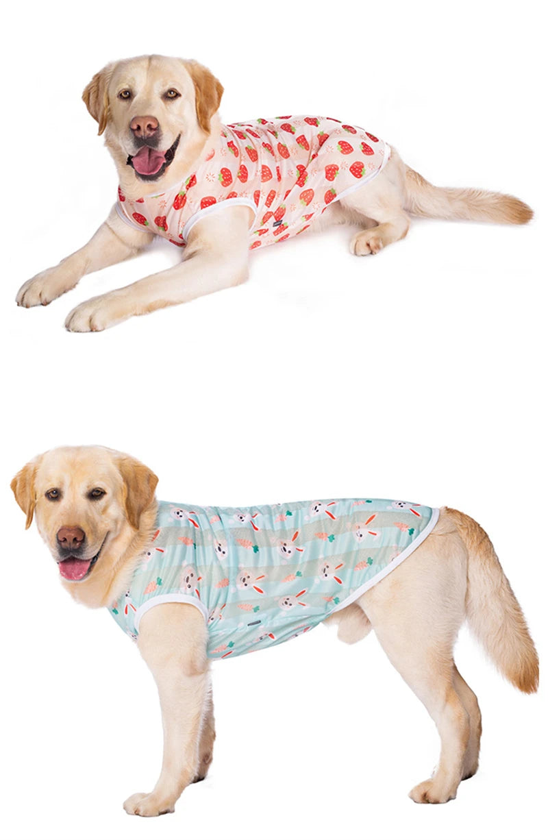 Summer Cooling Dog Vest Breathable Mesh Sleeveless Shirt