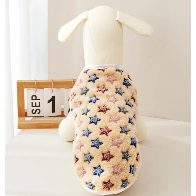 NONECN Flannel Dog Clothes Vest For Small Medium Dogs