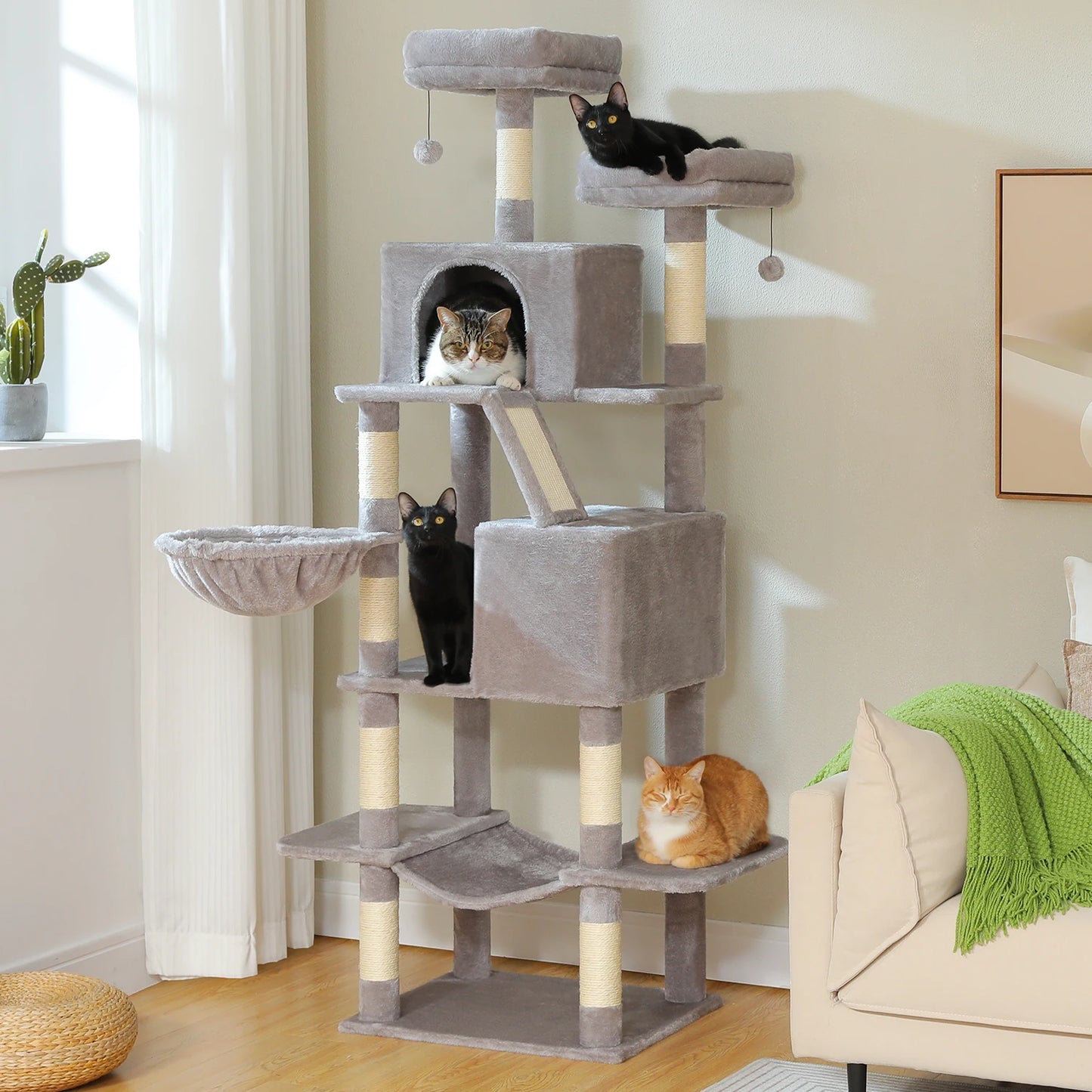 PAWZ Road Multi-Level Tall Cat Tree Indoor Large Cat Tower