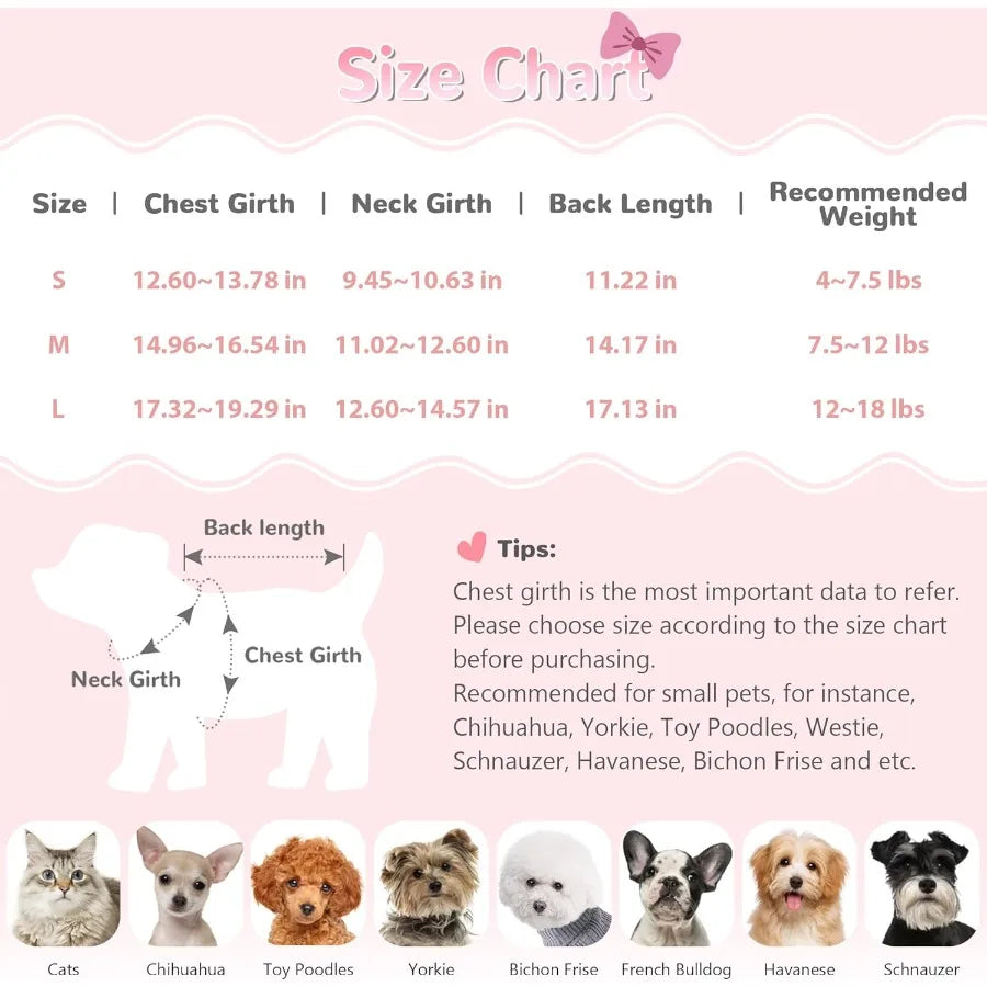 High-Concerned Fleece Dog Sweater Dress With Bowtie