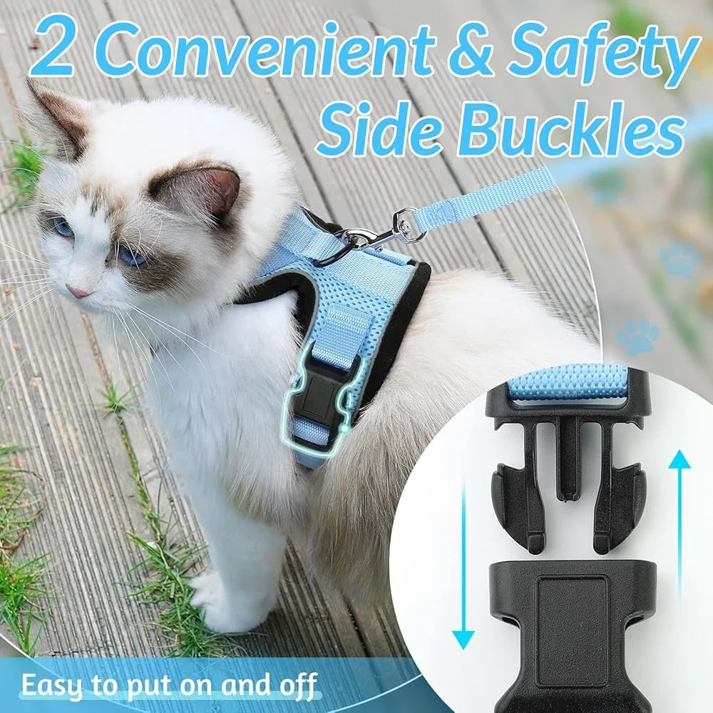 FujianHign Cat Harness Leash Adjustable Reflective Vest