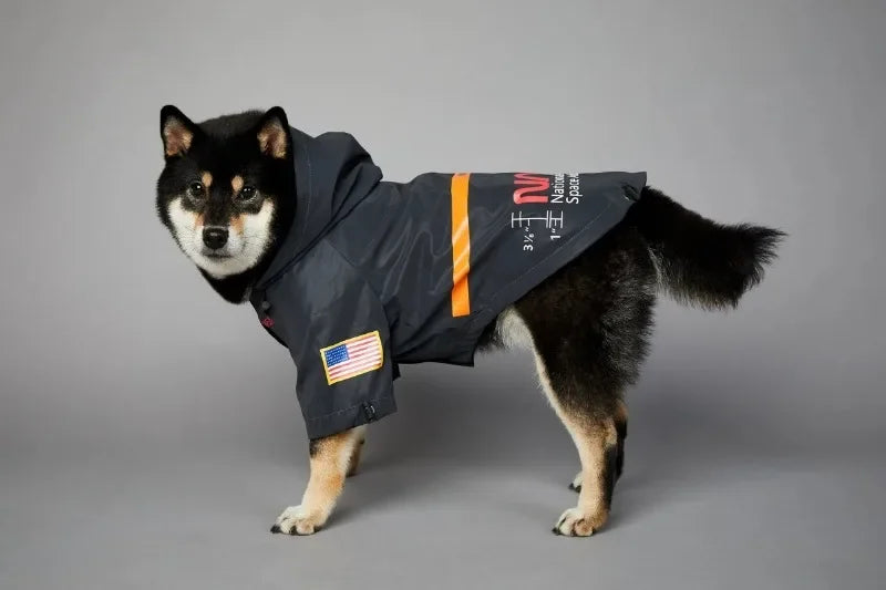 Dog Reflective Raincoat Space Suit Hoodie Pet Coat Apparel