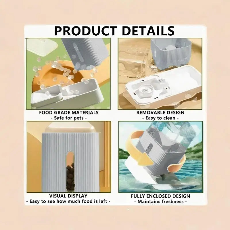 Automatic Pet Feeder And Water Dispenser Gravity Set