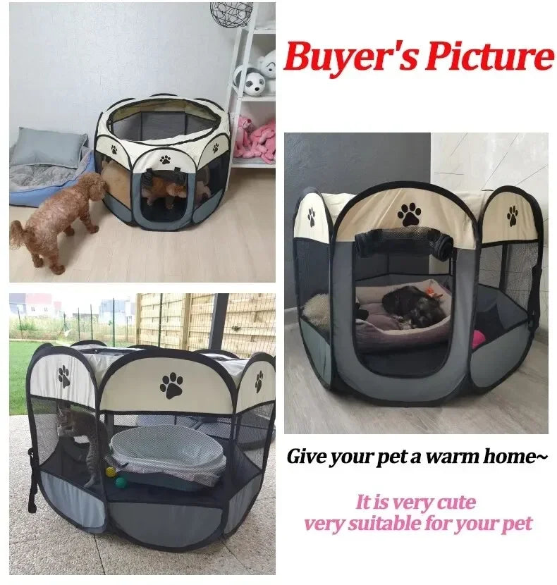 Portable Foldable Outdoor Pet Tent Kennel Octagonal Fence For Dogs And Cats