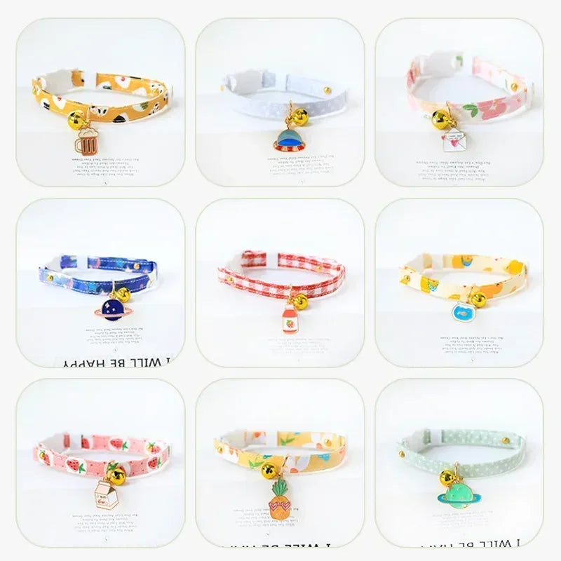 Feature Adjustable Cat Collar With Bell Engraved ID Tag