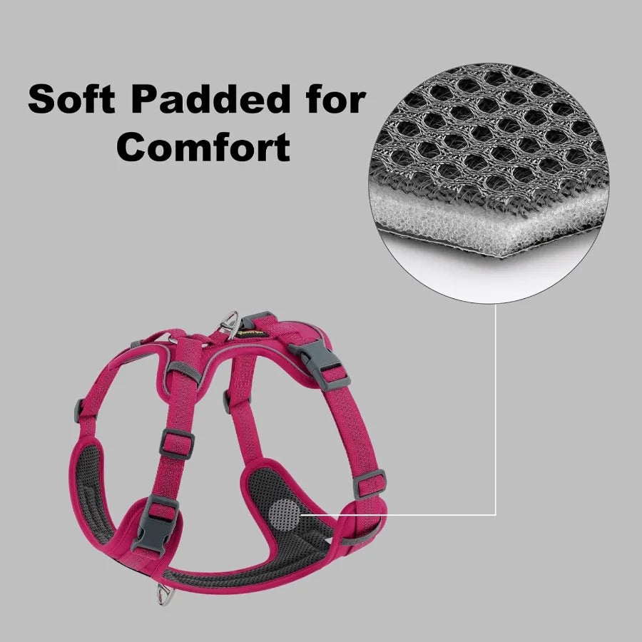 High-concerned No Pull Dog Harness Soft Padded Reflective Vest