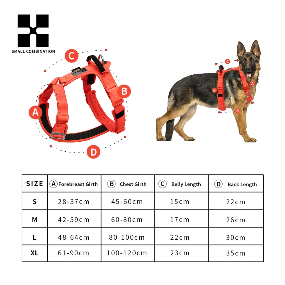 Small Combination No Pull Reflective Dog Harness Vest For Dogs