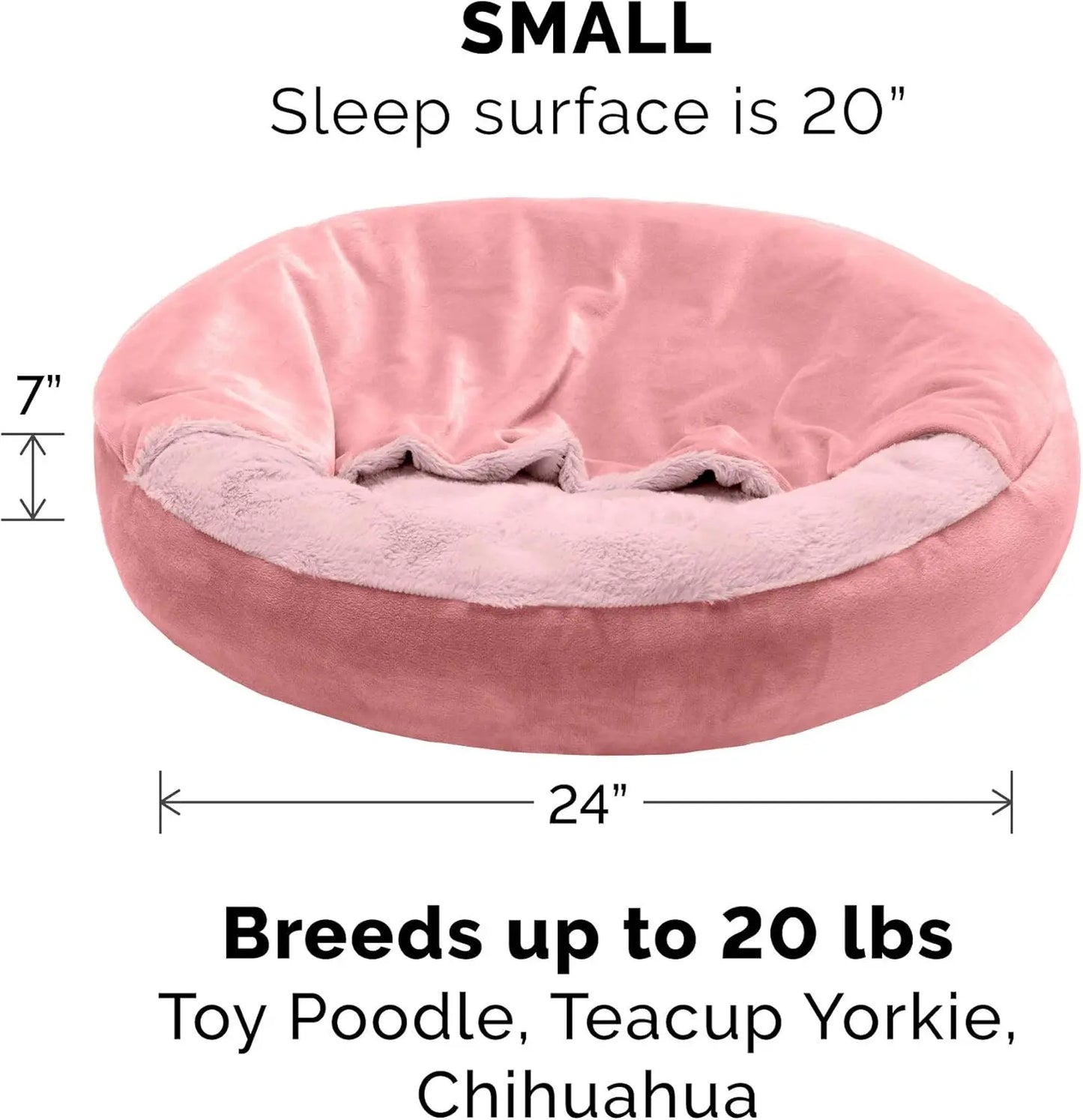 Cozy Hooded Velvet Pet Bed For Small Dogs And Cats