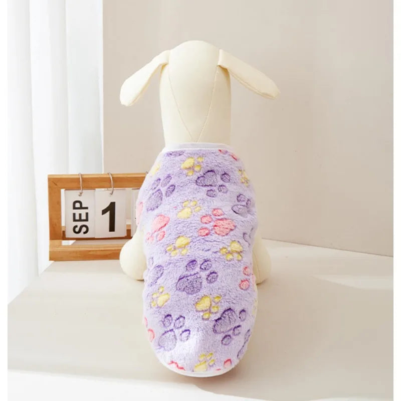 NONECN Flannel Dog Clothes Vest For Small Medium Dogs