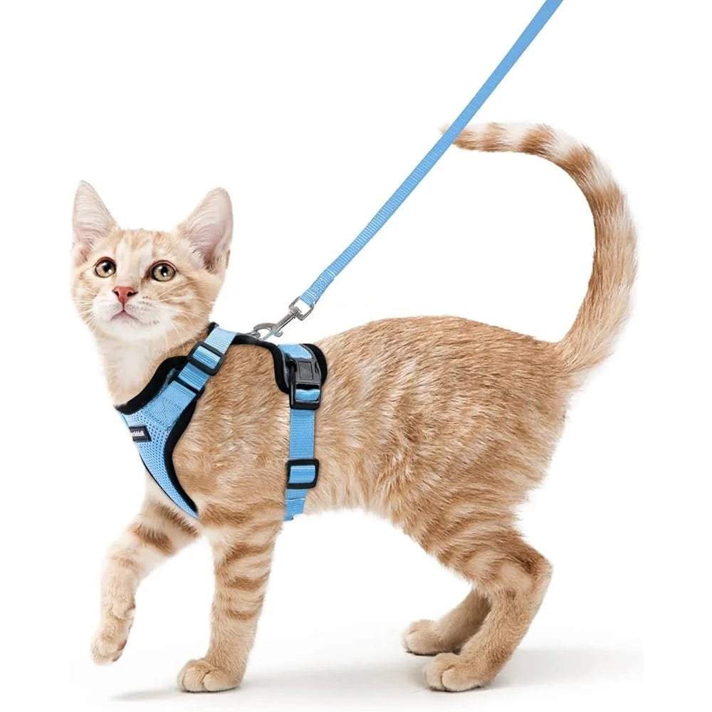 FujianHign Cat Harness Leash Adjustable Reflective Vest