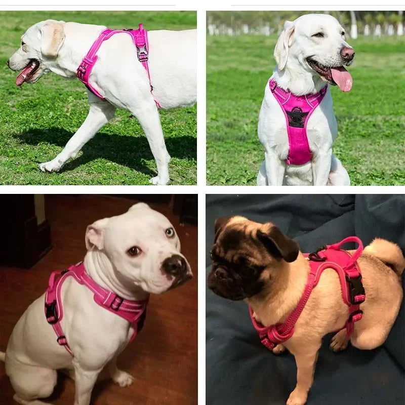 Reflective Adjustable Breathable Dog Harness Vest Chest Strap