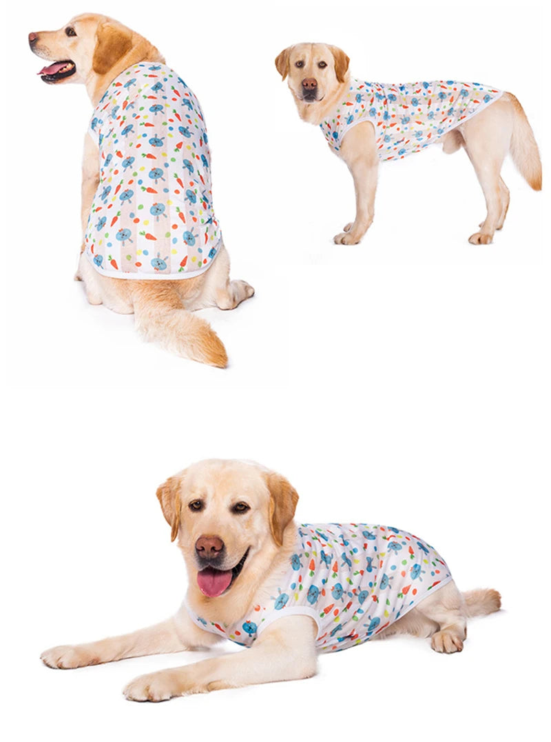 Summer Cooling Dog Vest Breathable Mesh Sleeveless Shirt