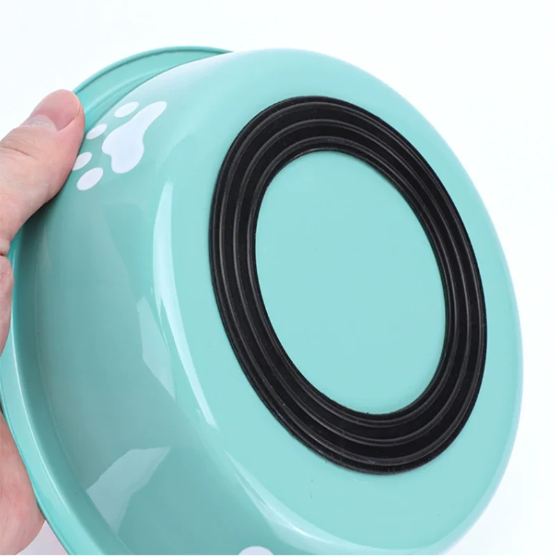 Large Capacity Stainless Steel Dog Food Bowl Anti Knock