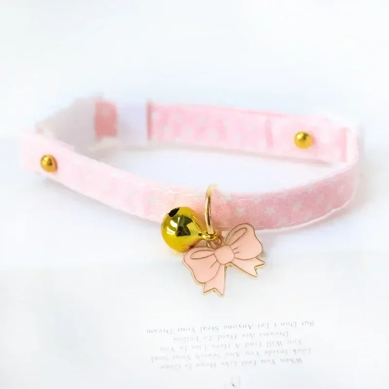 Feature Adjustable Cat Collar With Bell Engraved ID Tag