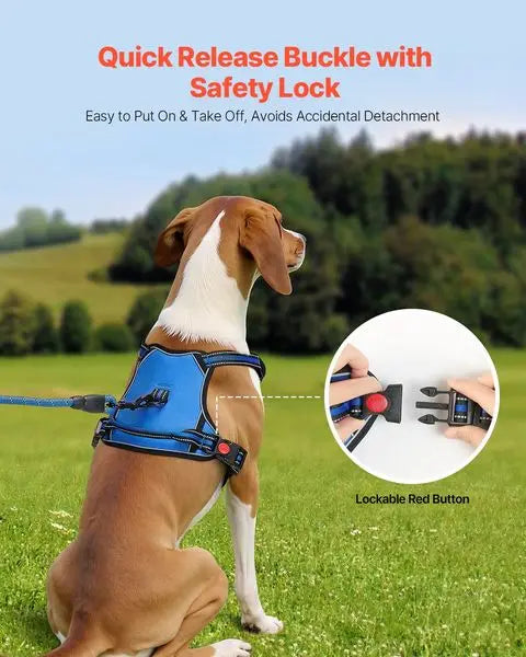 NONECN Dog Harness No Pull Adjustable Vest With Leash