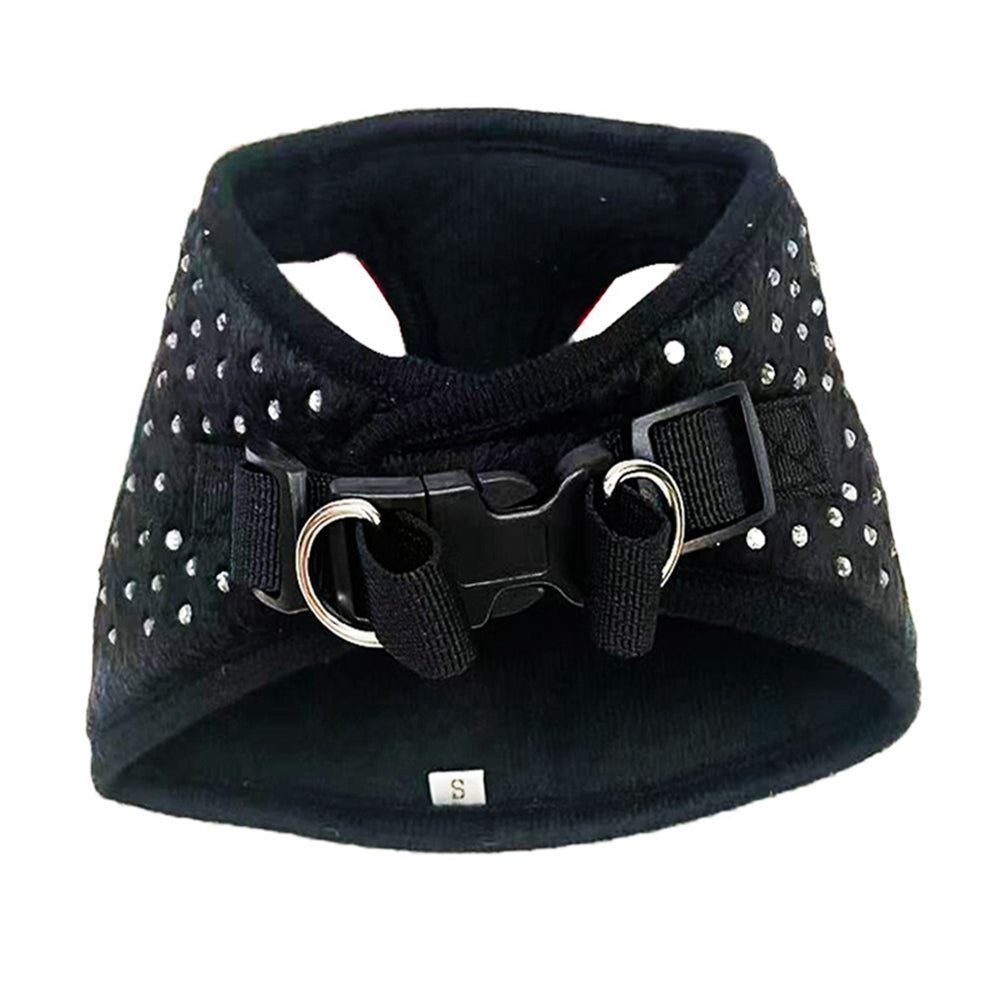 NONECN Rhinestone Adjustable Pet Harness Vest For Cats And Dogs