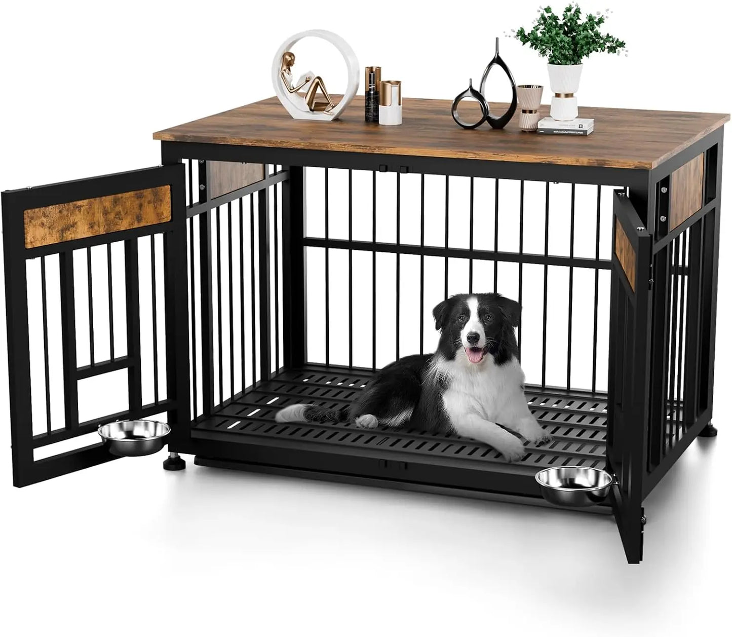 Angduo Heavy Duty Dog Crate Furniture Indoor Kennel
