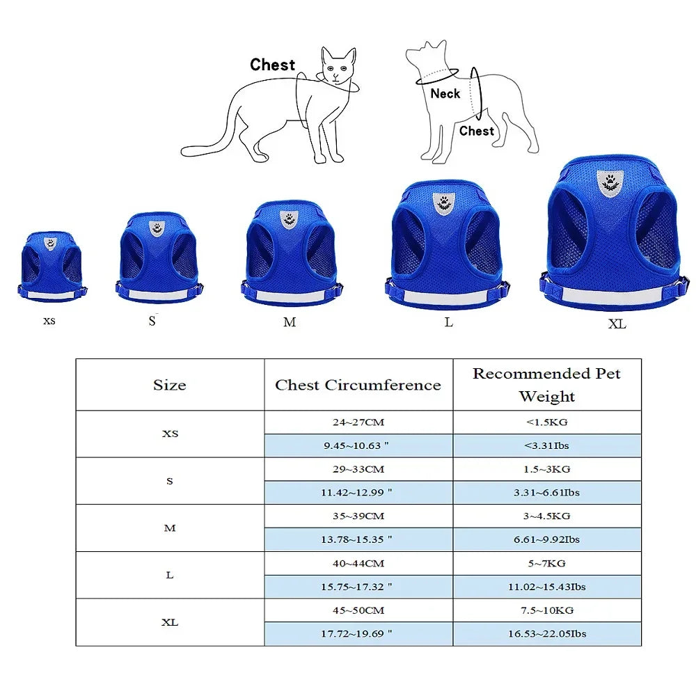 NONECN Dog Harness And Leash Set Vest Style Reflective