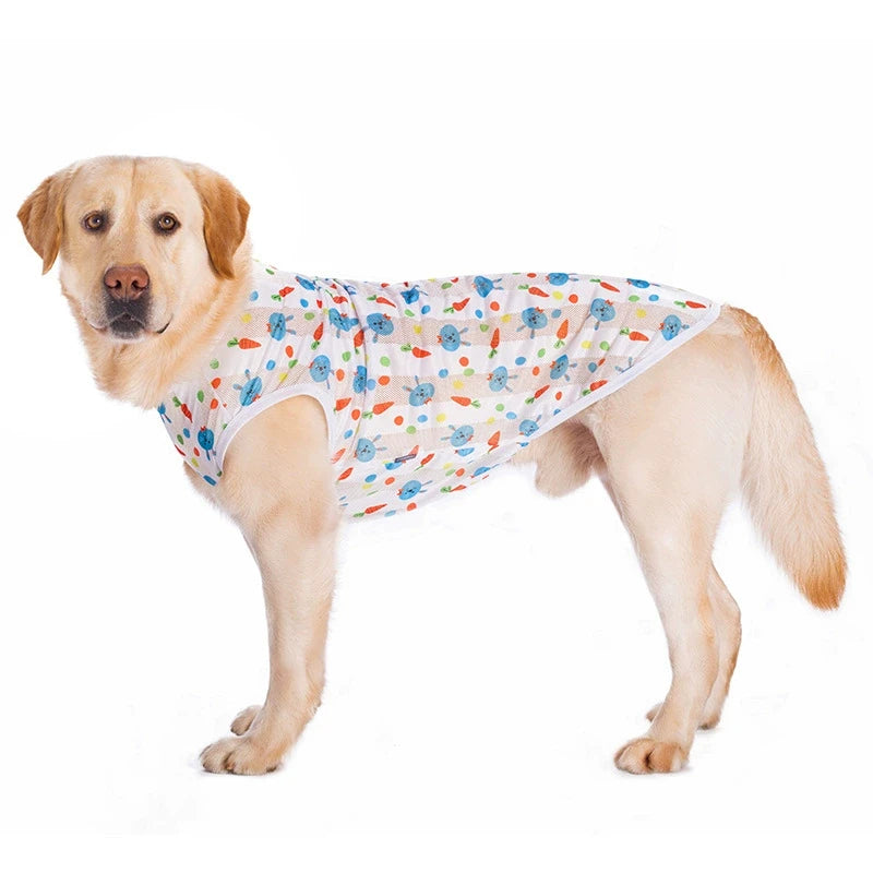 Summer Cooling Dog Vest Breathable Mesh Sleeveless Shirt