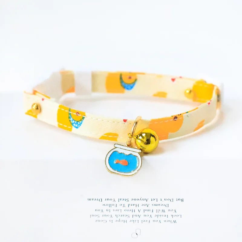 Feature Adjustable Cat Collar With Bell Engraved ID Tag