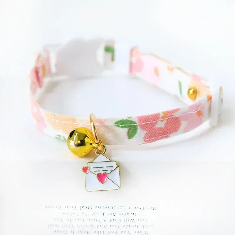 Feature Adjustable Cat Collar With Bell Engraved ID Tag