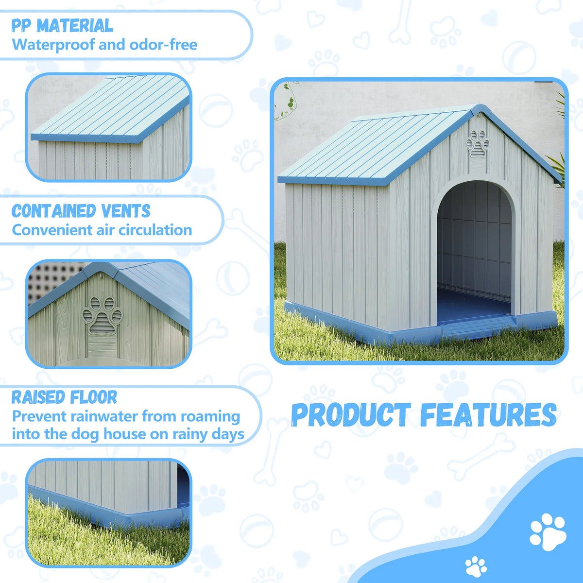 Small Basic Weatherproof Plastic Dog House