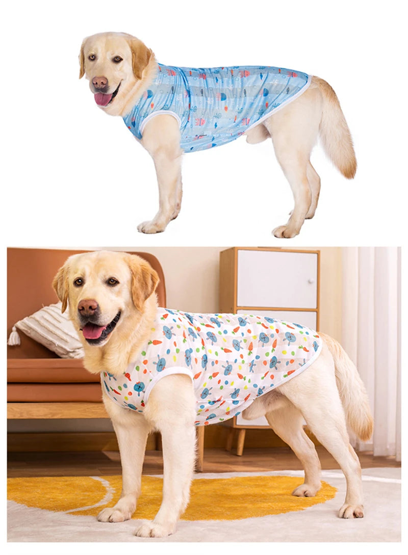 Summer Cooling Dog Vest Breathable Mesh Sleeveless Shirt