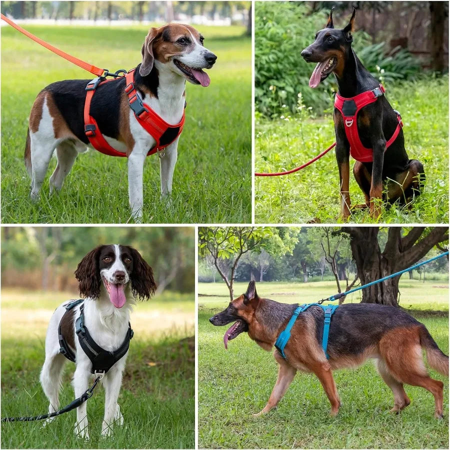 High-concerned No Pull Dog Harness Soft Padded Reflective Vest