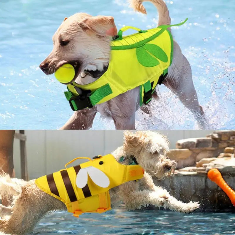 Dog Life Vest For Boating Ripstop Waterproof Adjustable With Handle