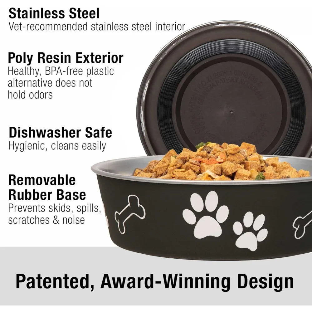 Bella Stainless Steel Dog And Cat Bowls Spill Proof Bowl