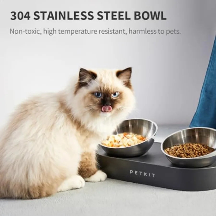 Hign Concerned Raised Stainless Steel Pet Food Bowl