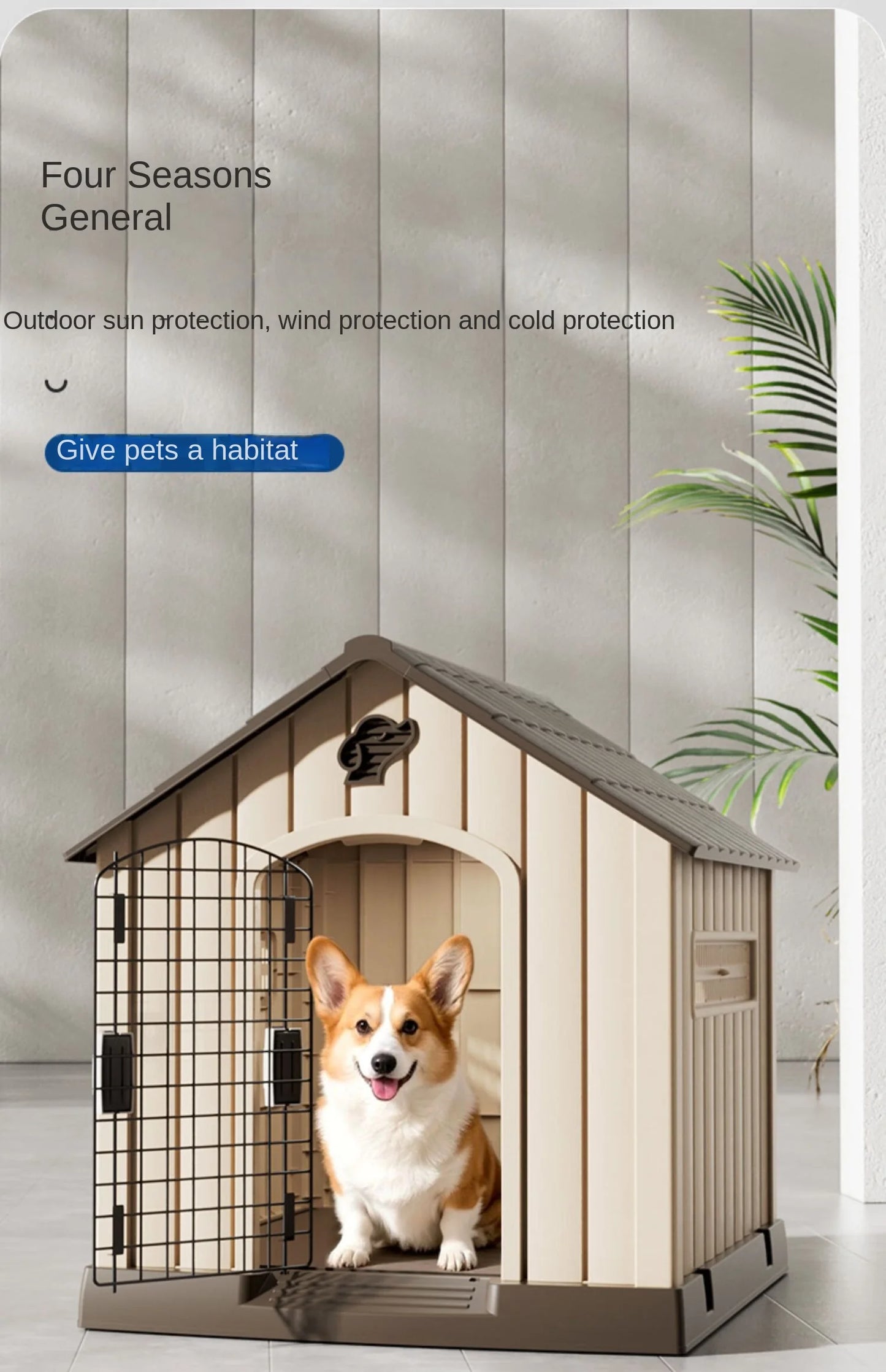 NONECN Outdoor All Season Dog House For Large Dogs