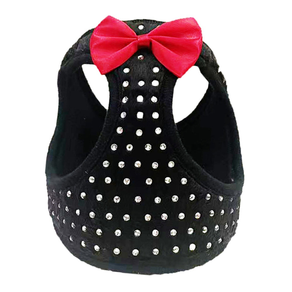 NONECN Rhinestone Adjustable Pet Harness Vest For Cats And Dogs