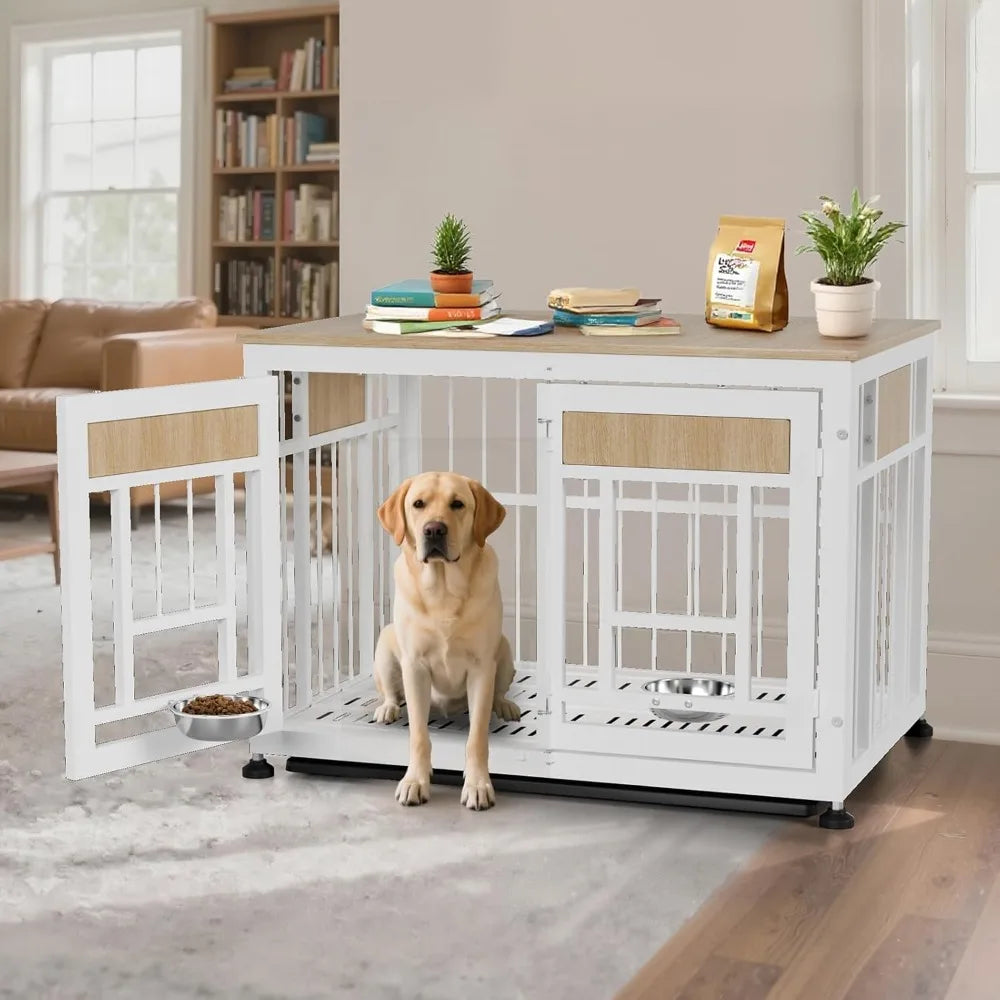 Angduo Heavy Duty Dog Crate Furniture Indoor Kennel
