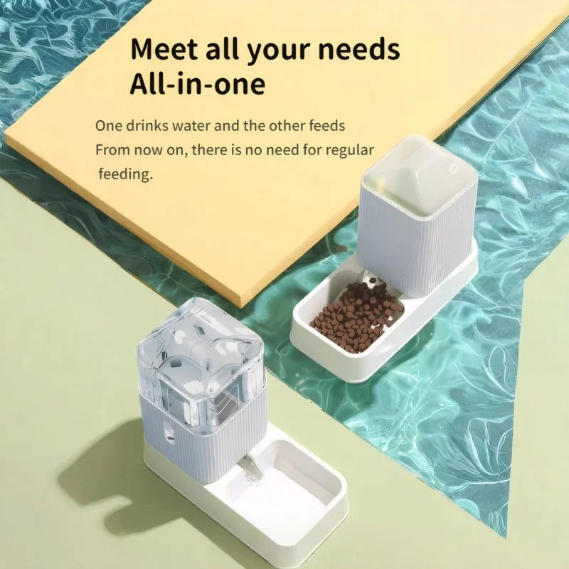 Automatic Pet Feeder And Water Dispenser Gravity Set