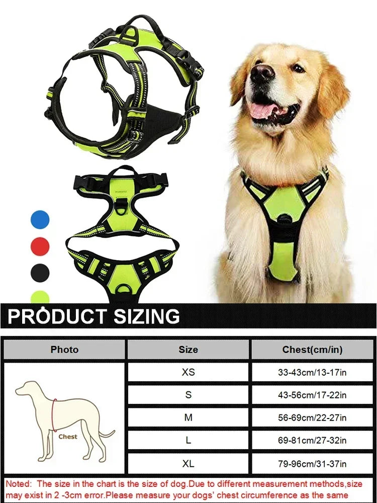 Reflective Adjustable Breathable Dog Harness Vest Chest Strap