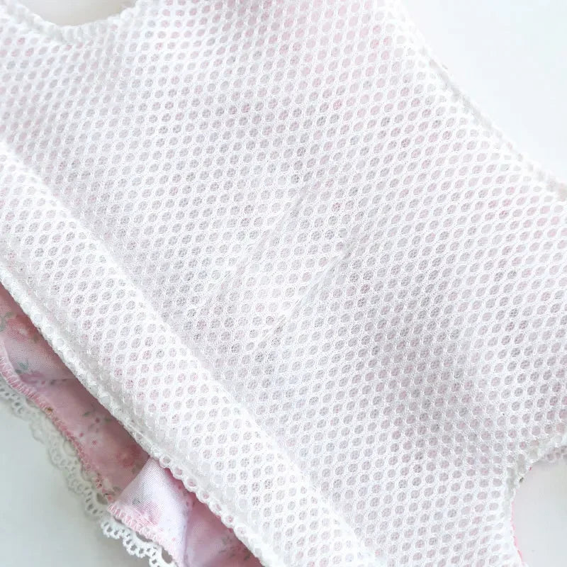 Dog Cat Harness Leash Set Adjustable Floral Printed Lace Vest