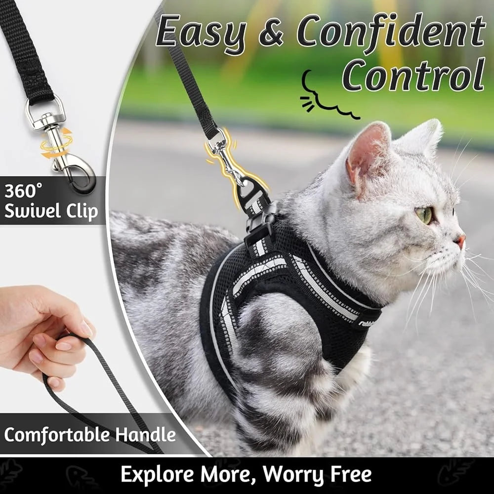 Fujian Cat Harness And Leash Set Escape Proof Vest