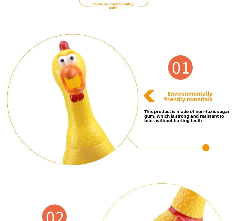 DKSTINYE Squeaky Screaming Chicken Dog Toy Chew Toy