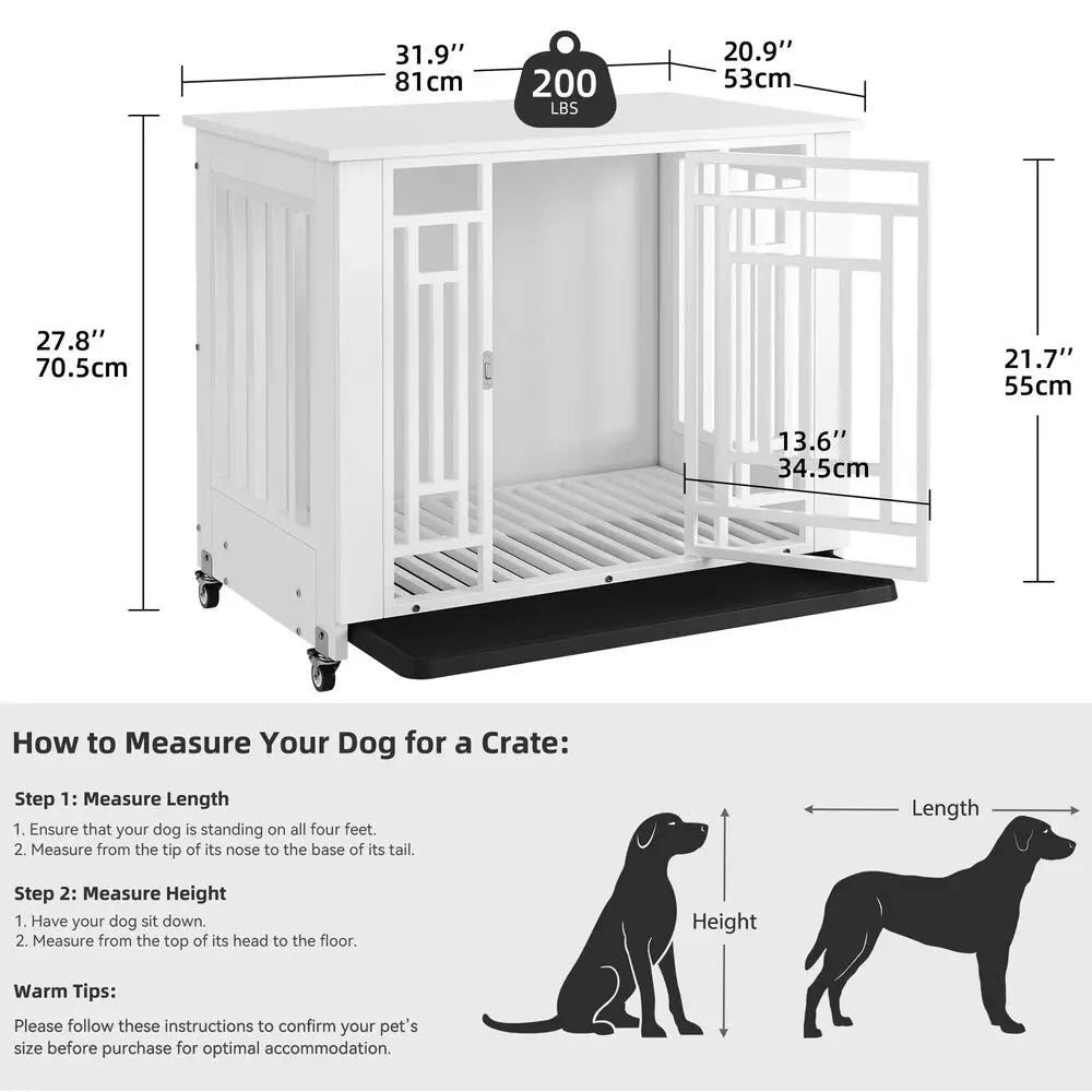 Hign-Concerned Heavy Duty Dog Crate Kennel Removable Tray