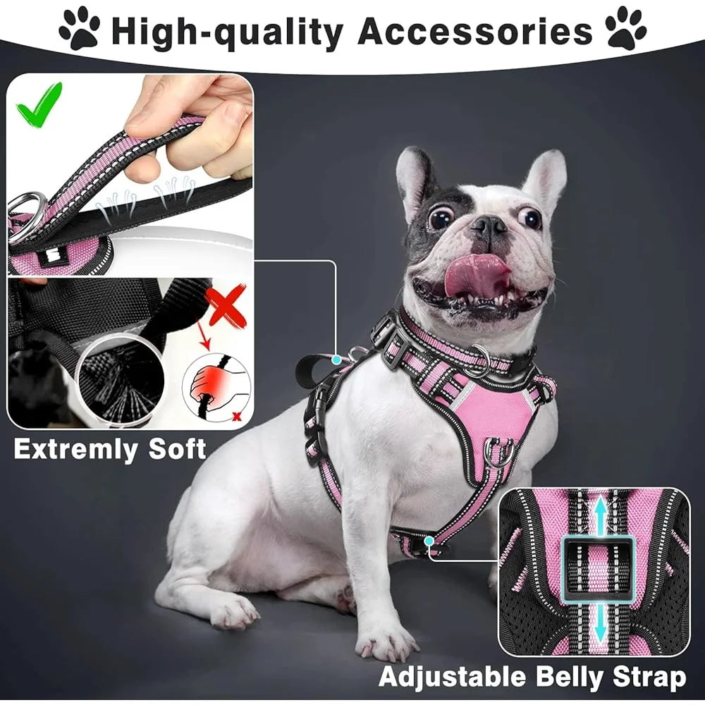Fujian Reflective No Pull Pet Harness Leash Set For Dogs