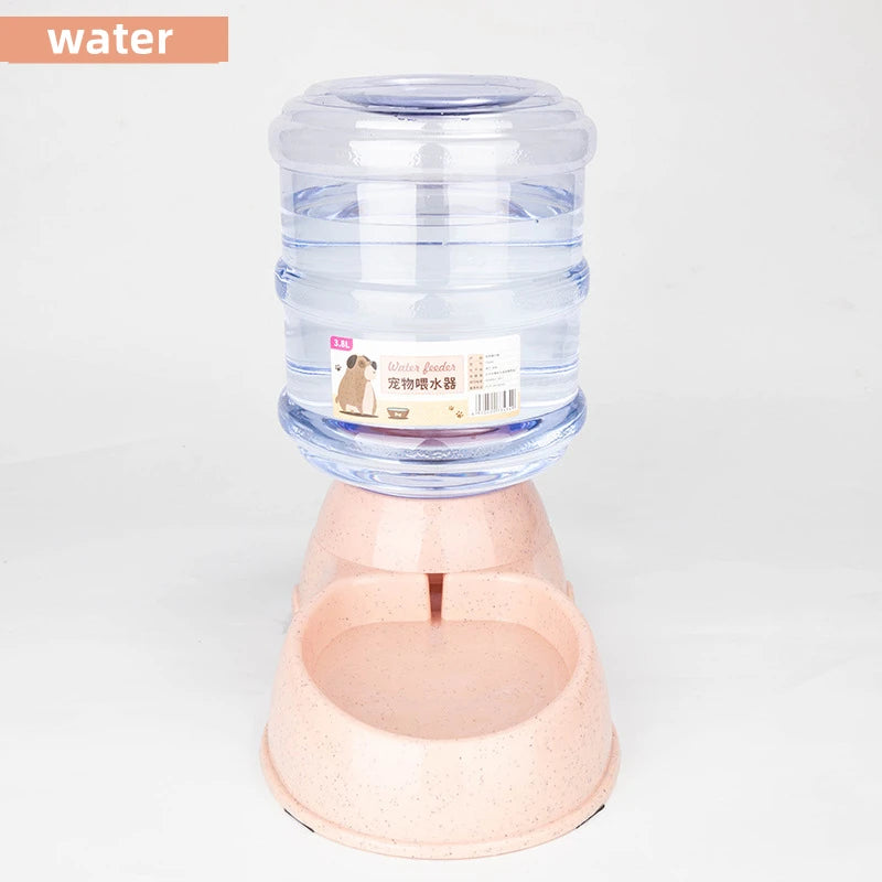 Large Capacity Pet Feeder Bowls With Automatic Water Dispenser