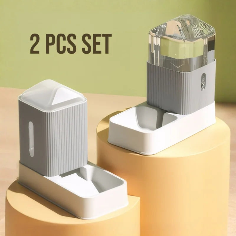 Automatic Pet Feeder And Water Dispenser Gravity Set