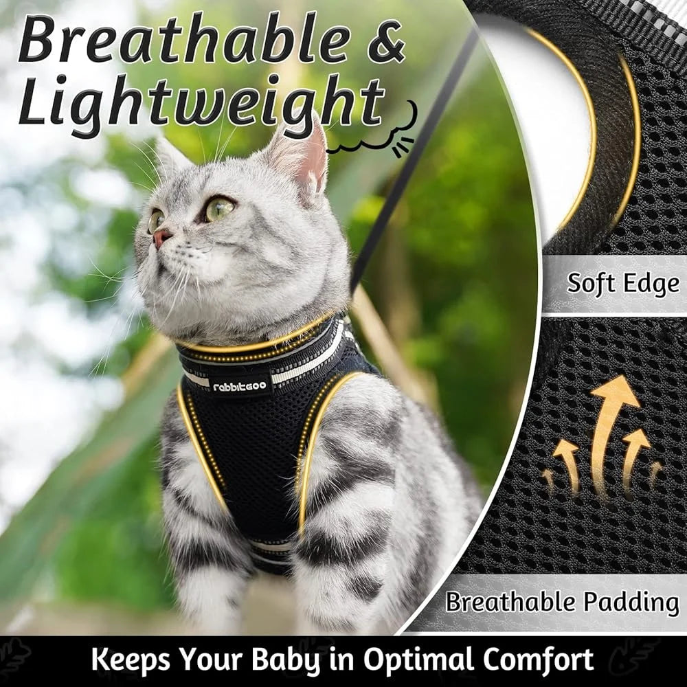 Fujian Cat Harness And Leash Set Escape Proof Vest