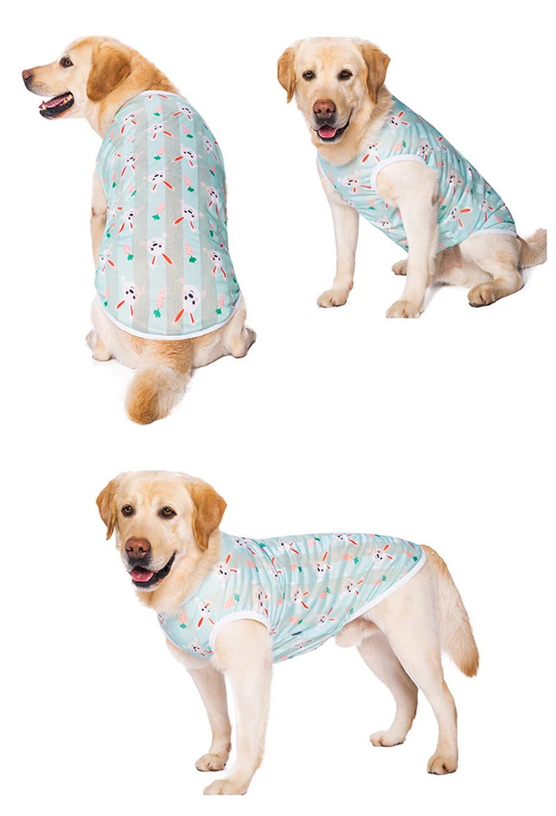 Summer Cooling Dog Vest Breathable Mesh Sleeveless Shirt