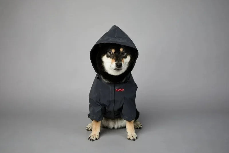 Dog Reflective Raincoat Space Suit Hoodie Pet Coat Apparel