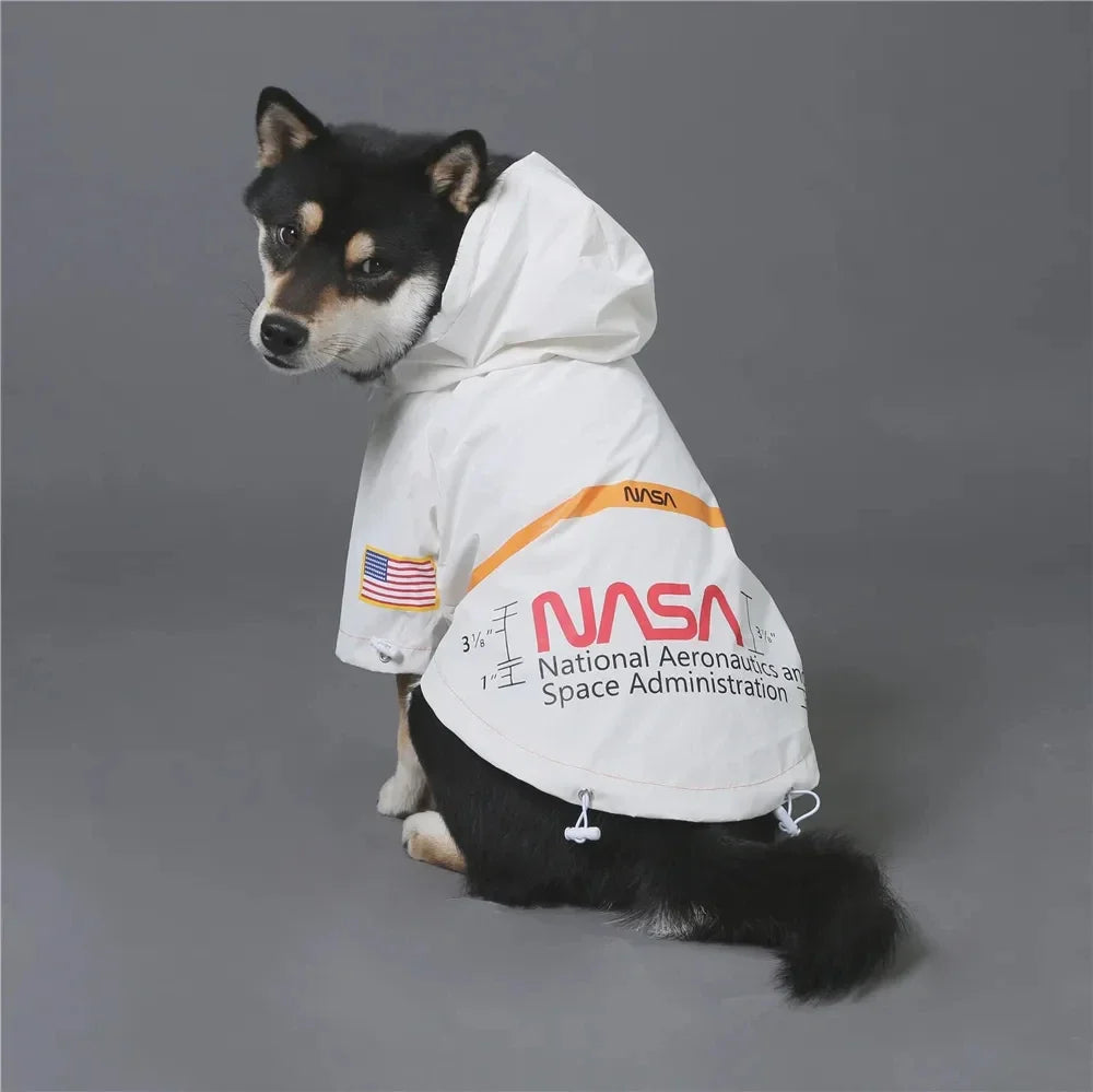 Dog Reflective Raincoat Space Suit Hoodie Pet Coat Apparel
