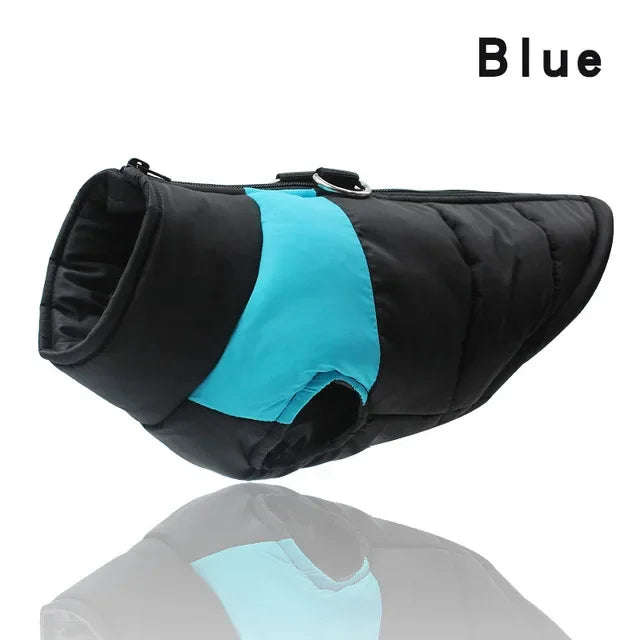 Winter Waterproof Padded Dog Coat With Zipper For Dogs